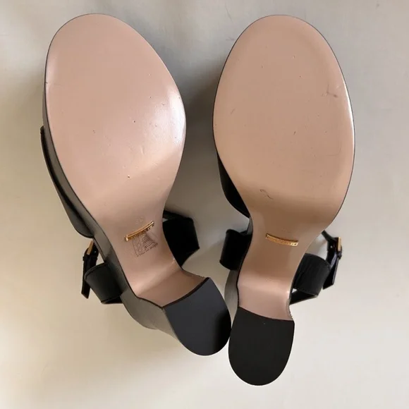 GUCCI Women's Interlocking Cutout G Black Leather Platforms Sz 9 (US) NIB 730002 - Picture 12 of 14